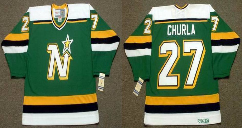 2019 Men Dallas Stars 27 Churla Green CCM NHL jerseys